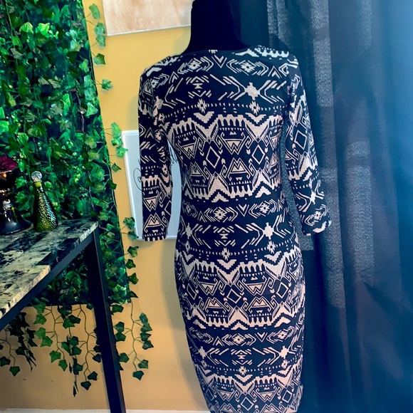 BOGO. Tribal print sweater dresses. - Picture 2 of 4